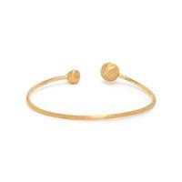 YELLOW GOLD FLEXIBLE CUFF BRACELET