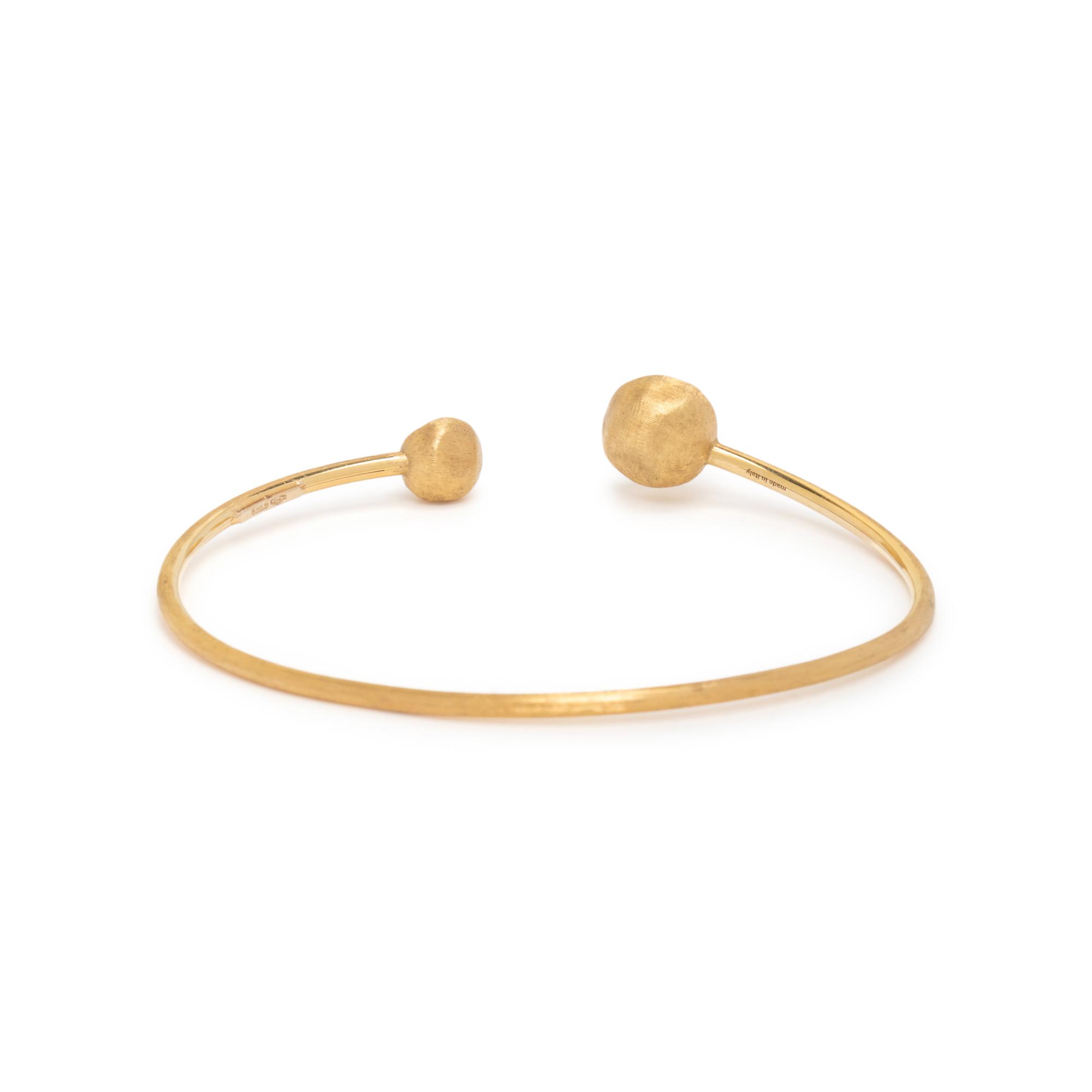 YELLOW GOLD FLEXIBLE CUFF BRACELET