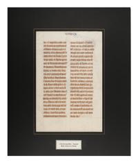 [MANUSCRIPT LEAF -- BIBLE]. One leaf on vellum, in Latin. England?, ca. 1250.