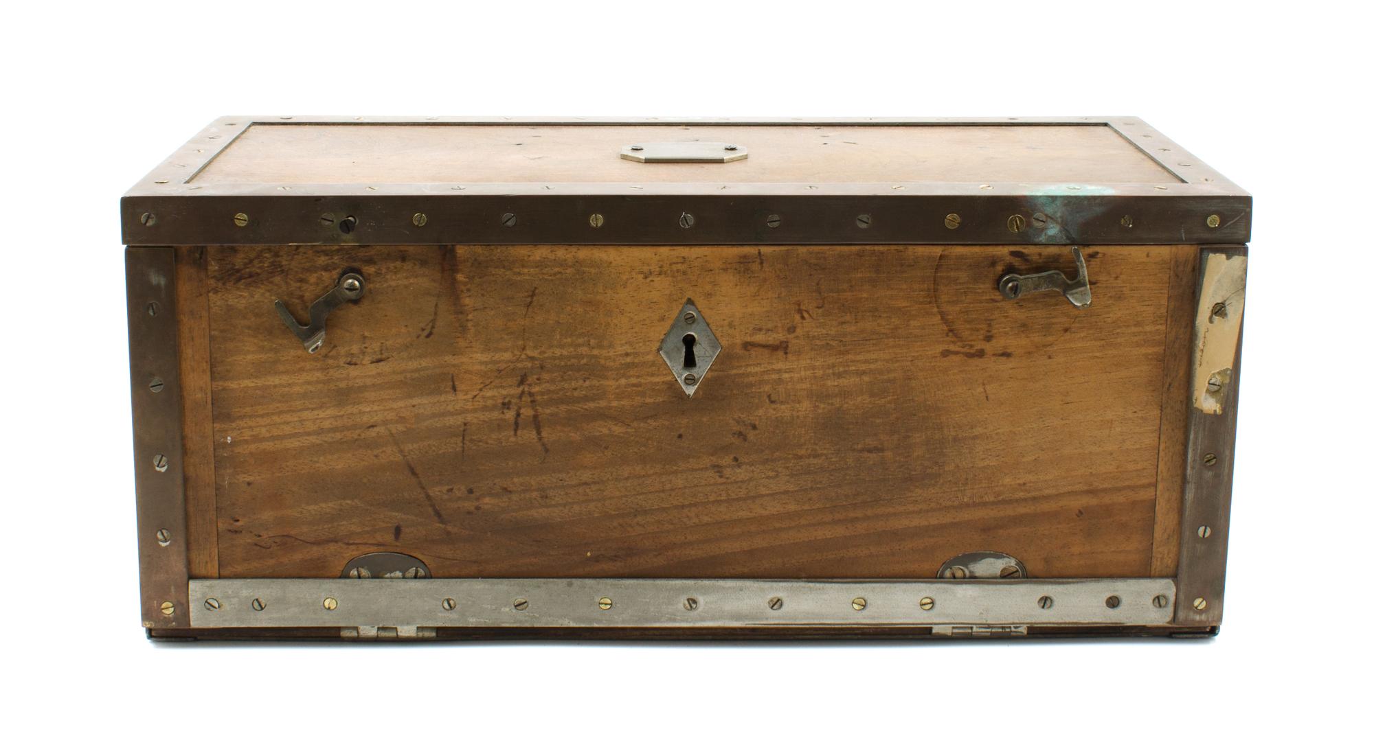 An Italian Cased Field Telegraph Set Height of case 8 1/2 x width 20 x depth 8 inches. — WESTERN ELECTRIC ITALIANA, FIRST QUARTER 20TH CENTURY