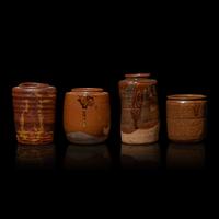 A Group of Four Assorted Japanese Stoneware Tea Caddies, Chaire , 19th to 20th Century