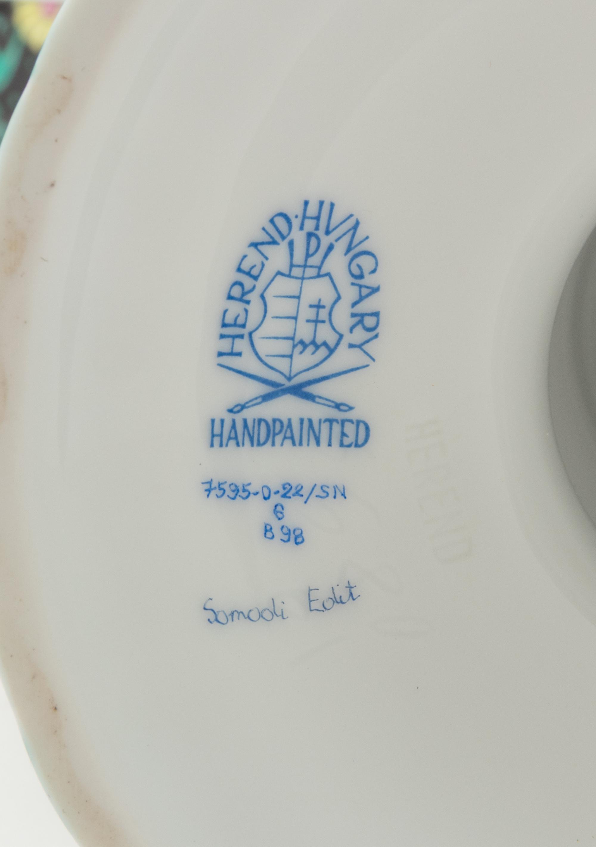 A Herend Porcelain Black Dynasty Pitcher