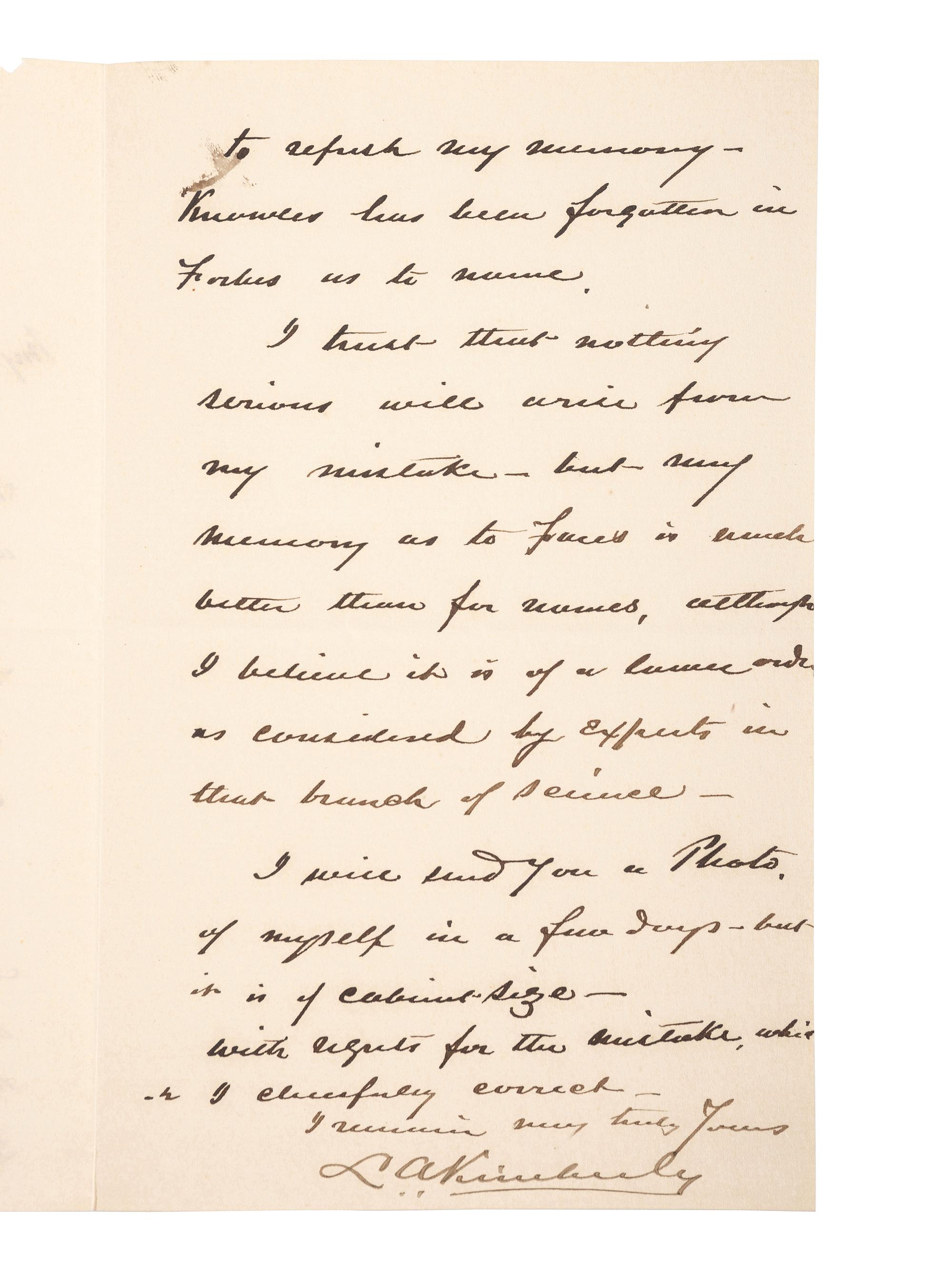 [CIVIL WAR - NAVY]. A group of 9 documents related to Robert Coster and his efforts to confirm the identity of the man who lashed Rear Admiral David G. Farragut to the rigging of the Hartford at the Battle of Mobile Bay.