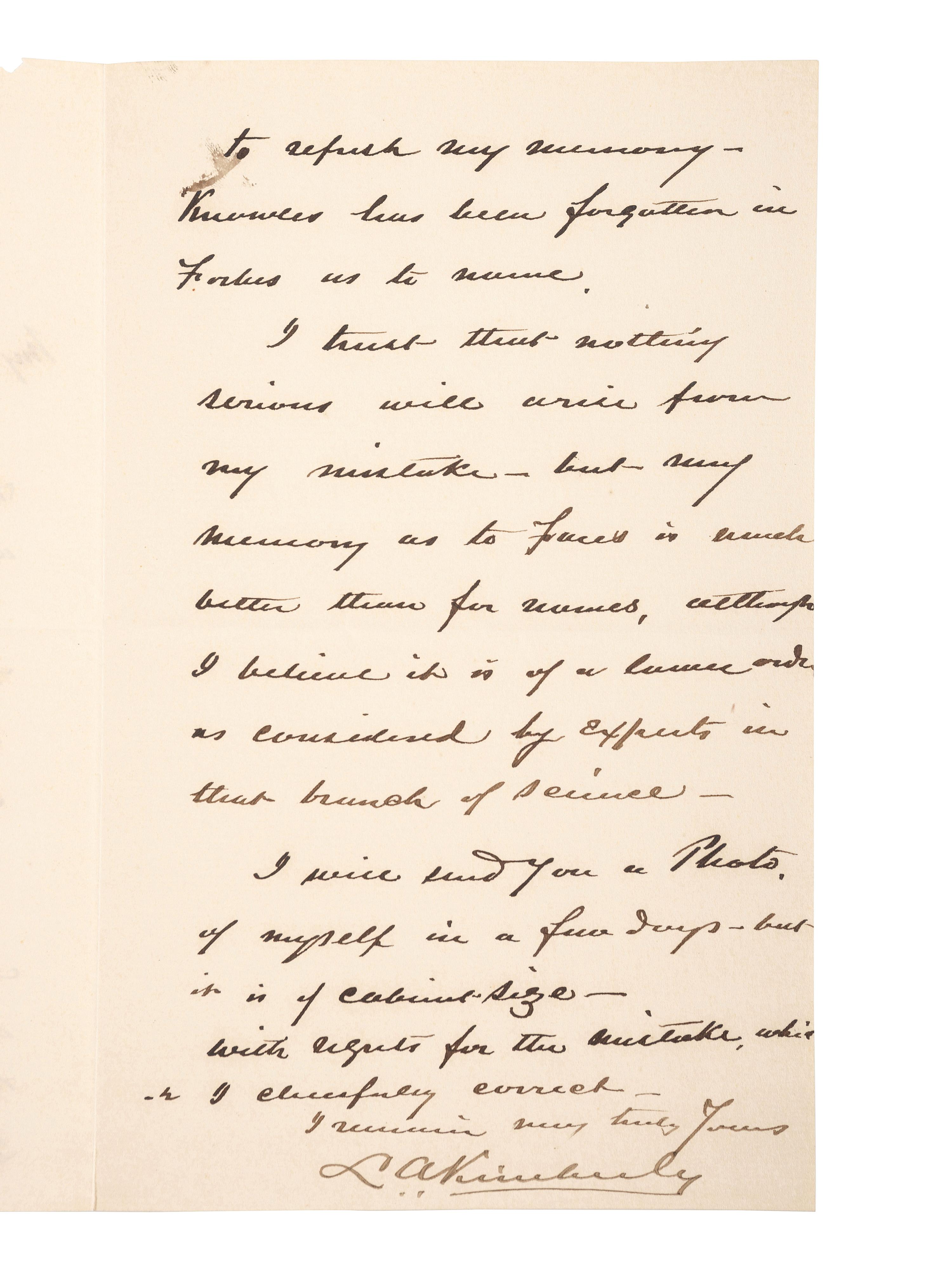 [CIVIL WAR - NAVY]. A group of 9 documents related to Robert Coster and his efforts to confirm the identity of the man who lashed Rear Admiral David G. Farragut to the rigging of the Hartford at the Battle of Mobile Bay.