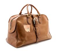 A Gucci Leather Travel Bag, 19 x 10 x 9 1/2 inches.