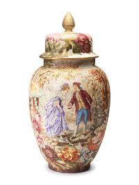 An Anton Mehlem for Royal Bonn Tapestry Urn