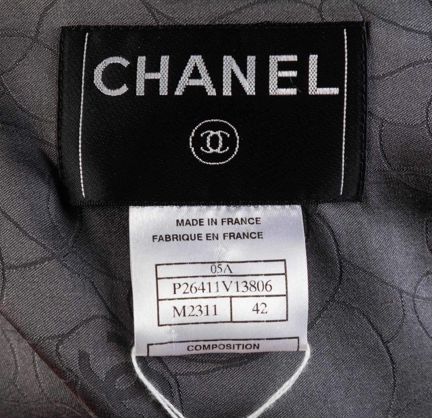 A Chanel Multicolor Wool and Cashmere Plaid Jacket Size 42.