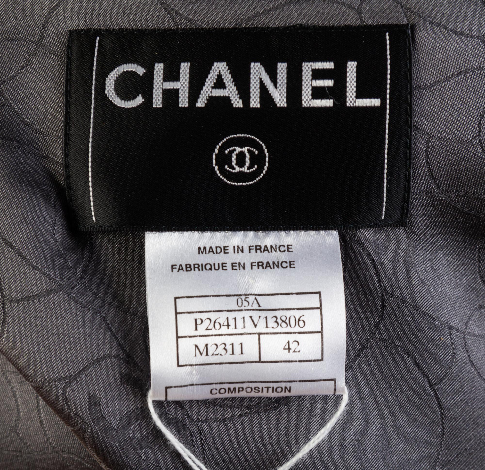 A Chanel Multicolor Wool and Cashmere Plaid Jacket Size 42.