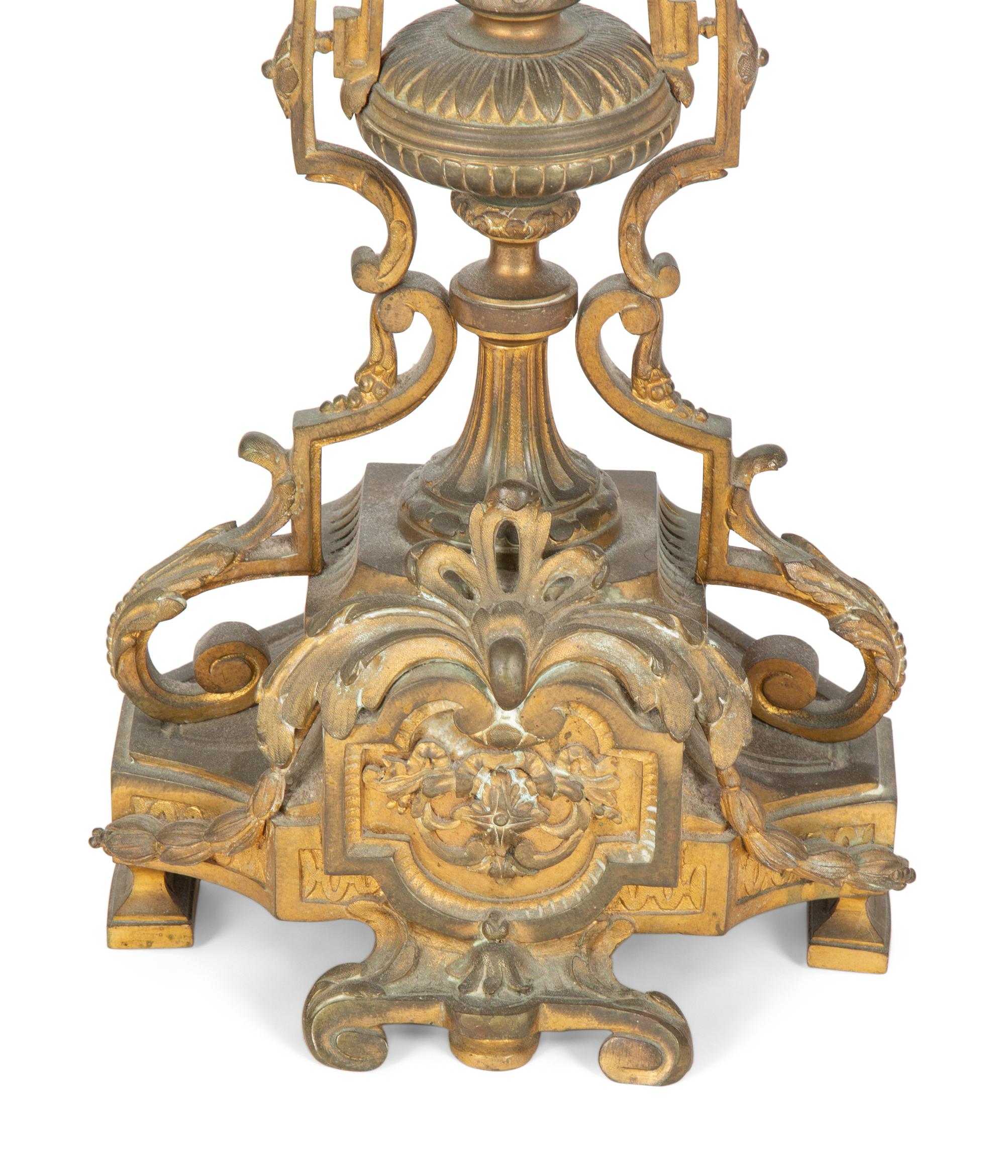 A Louis XVI Style Gilt Bronze Six-Light Candelabrum