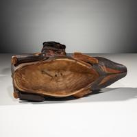 Haida Carved Totem Pole and Bear Cub