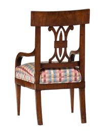 A Biedermeier Style Cherry Armchair