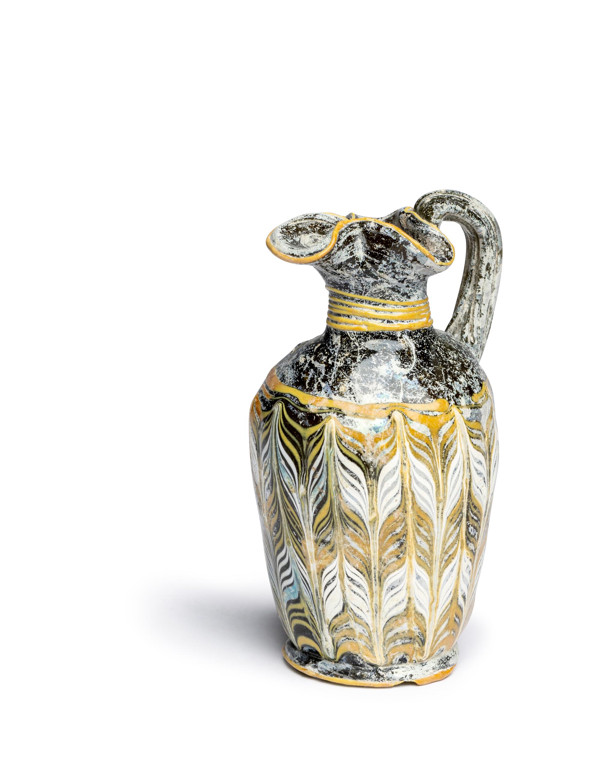 A Greek Core-Formed Glass Oinochoe