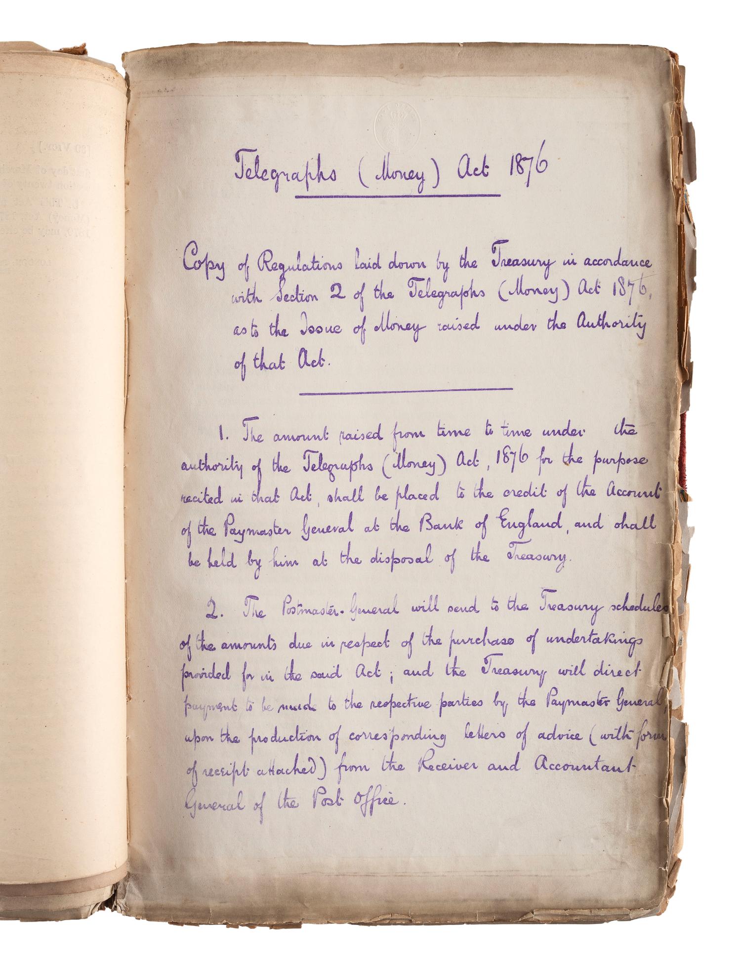 [SCIENCE & TECHNOLOGY]. A group of 2 telegraphy-related items, comprising: