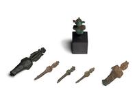 Six Egyptian Bronze Osiris Figures