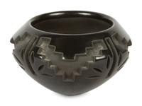Carved Blackware Pottery