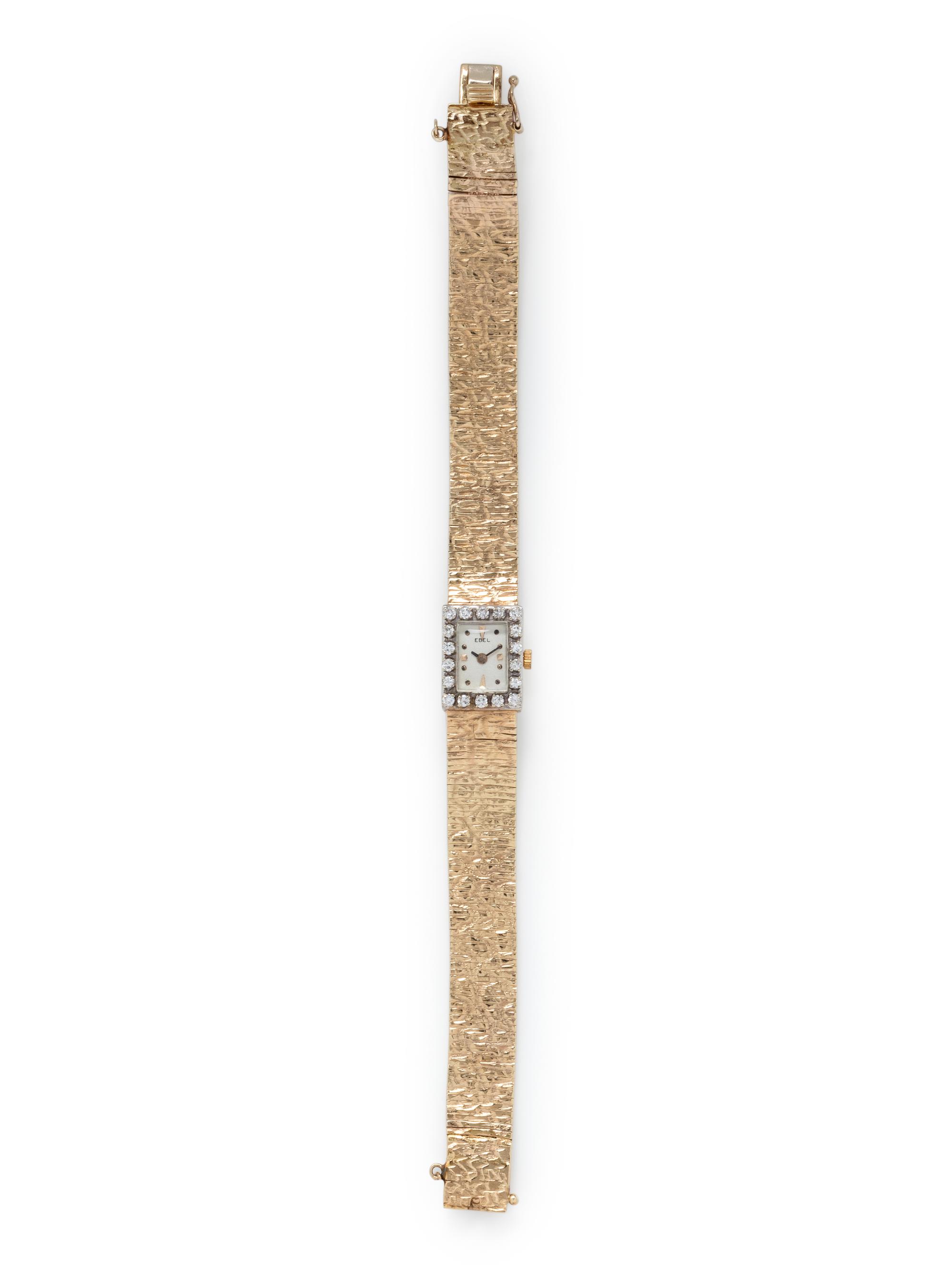 EBEL, 14K YELLOW GOLD AND DIAMOND WRISTWATCH