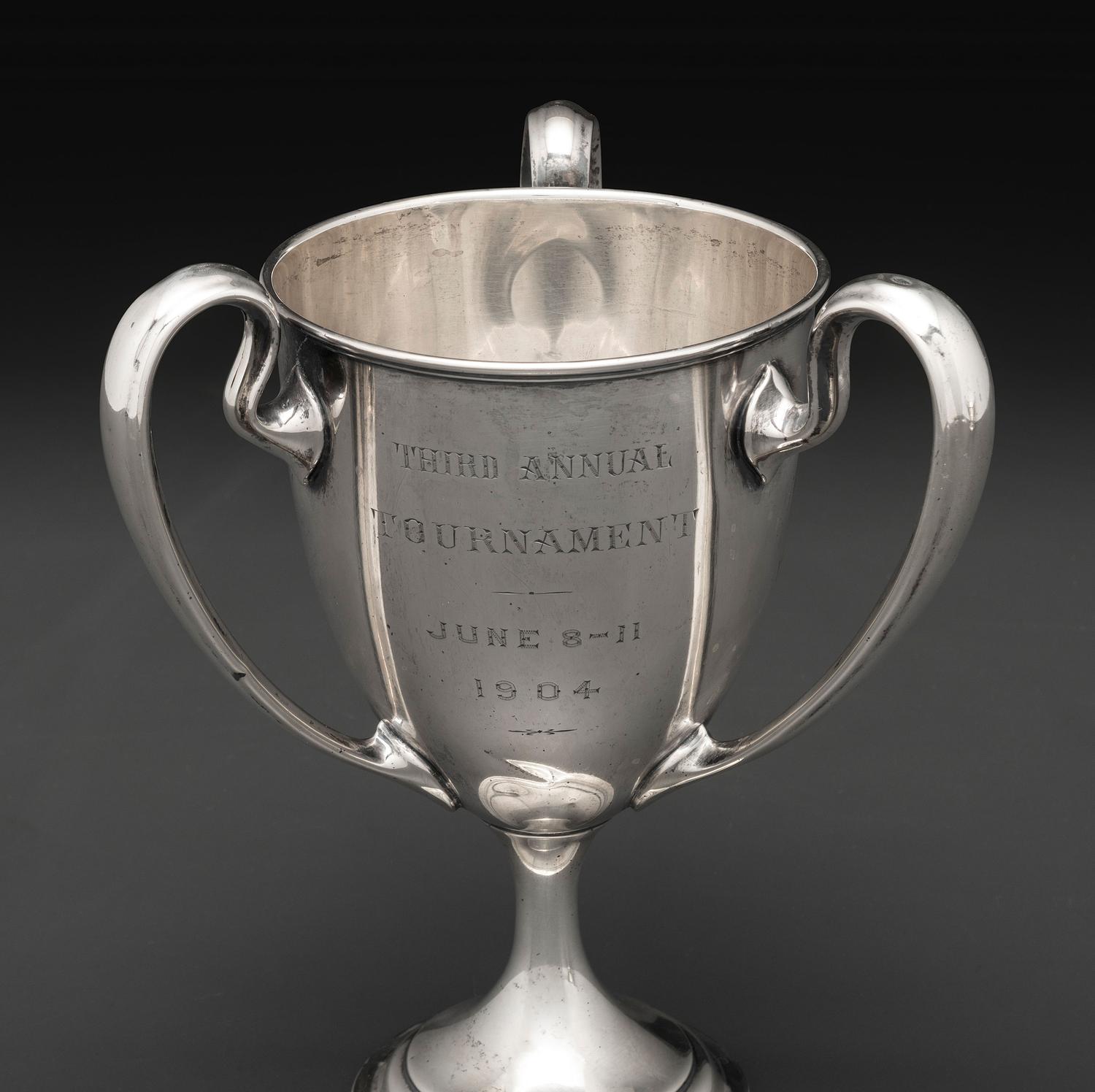 A Three-Handled American Silver Trophy Cup and Basket