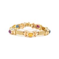 Yellow Gold and Multigem Bracelet