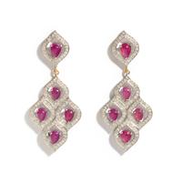 RUBY AND DIAMOND EARRINGS