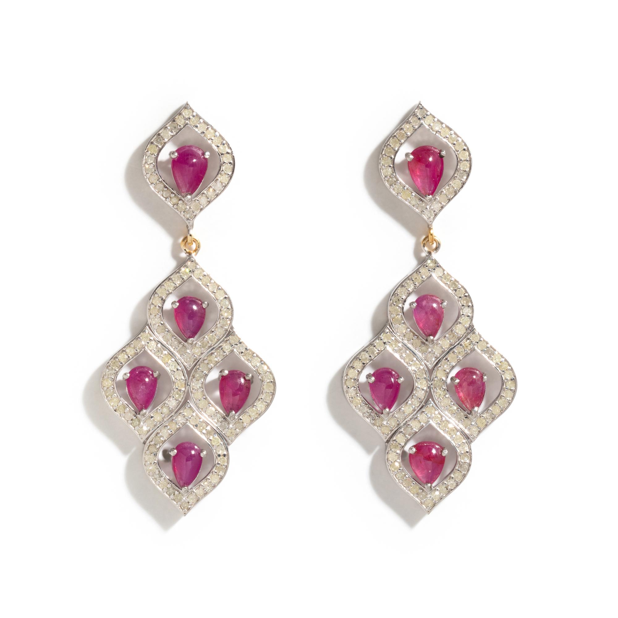 RUBY AND DIAMOND EARRINGS