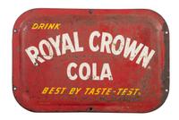 A Drink Royal Crown Cola Best By Taste-Test Advertising Flange Sign