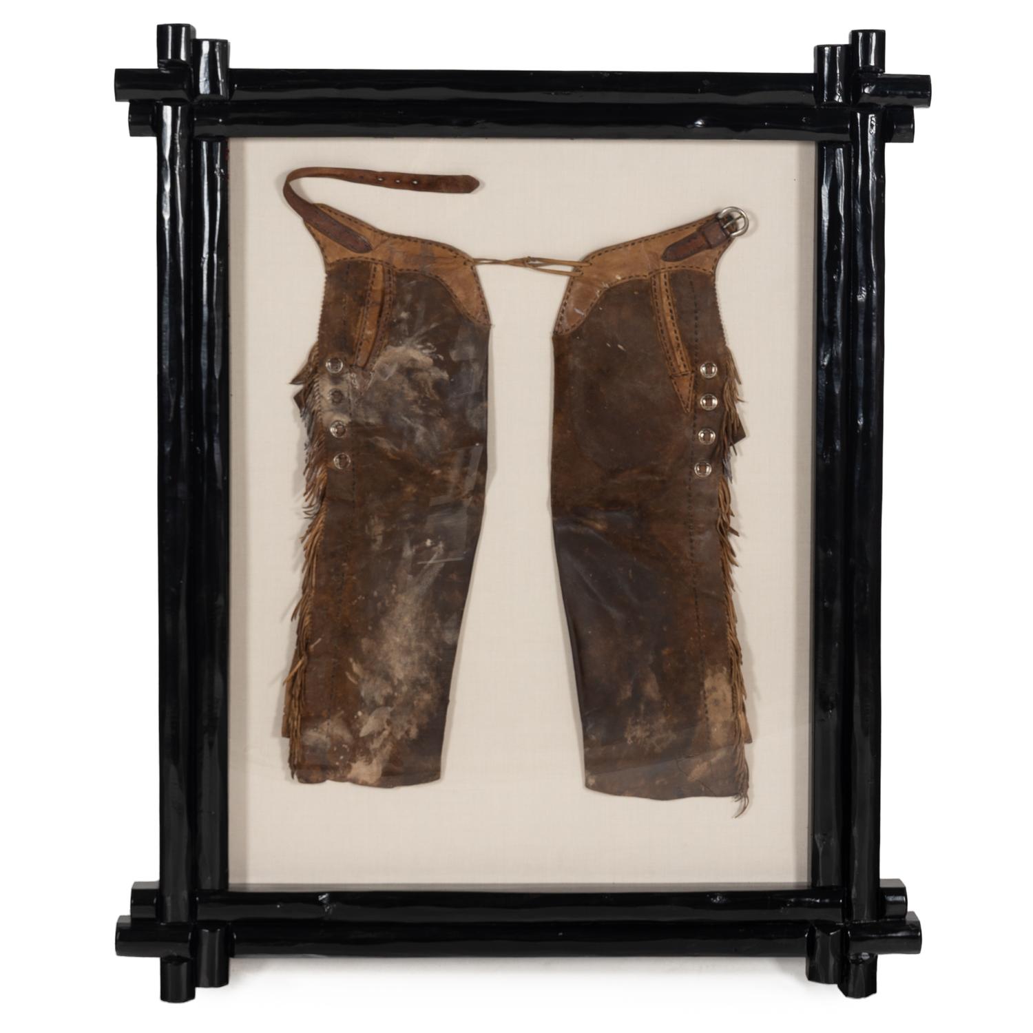 Two Pairs of Joseph Heinrich Framed Cowboy Chaps