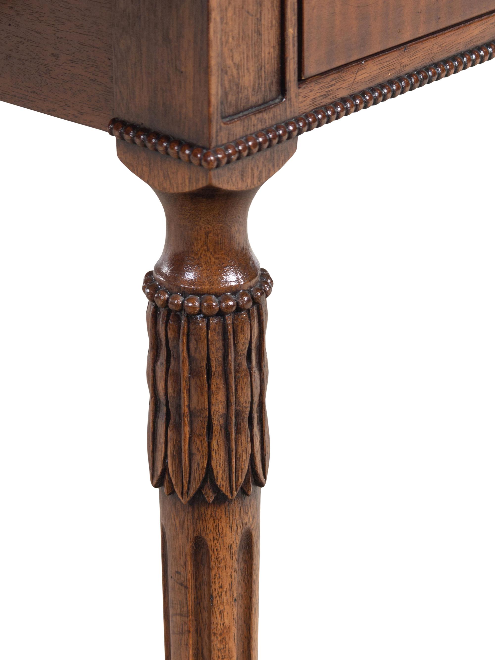 An E.J. Victor George III Style Mahogany, Sycamore and Pearwood Pembroke Table