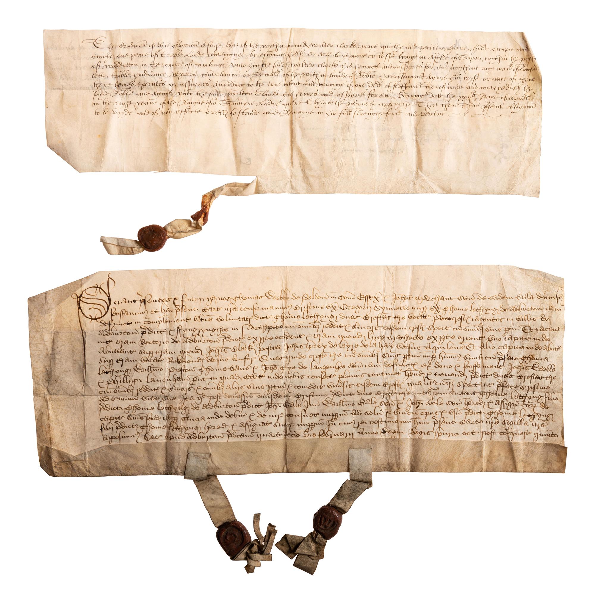 [INDENTURES AND OTHER DOCUMENTS] Lot of 15 Probate, Indentures and other legal documents from America, Scotland and Britain.