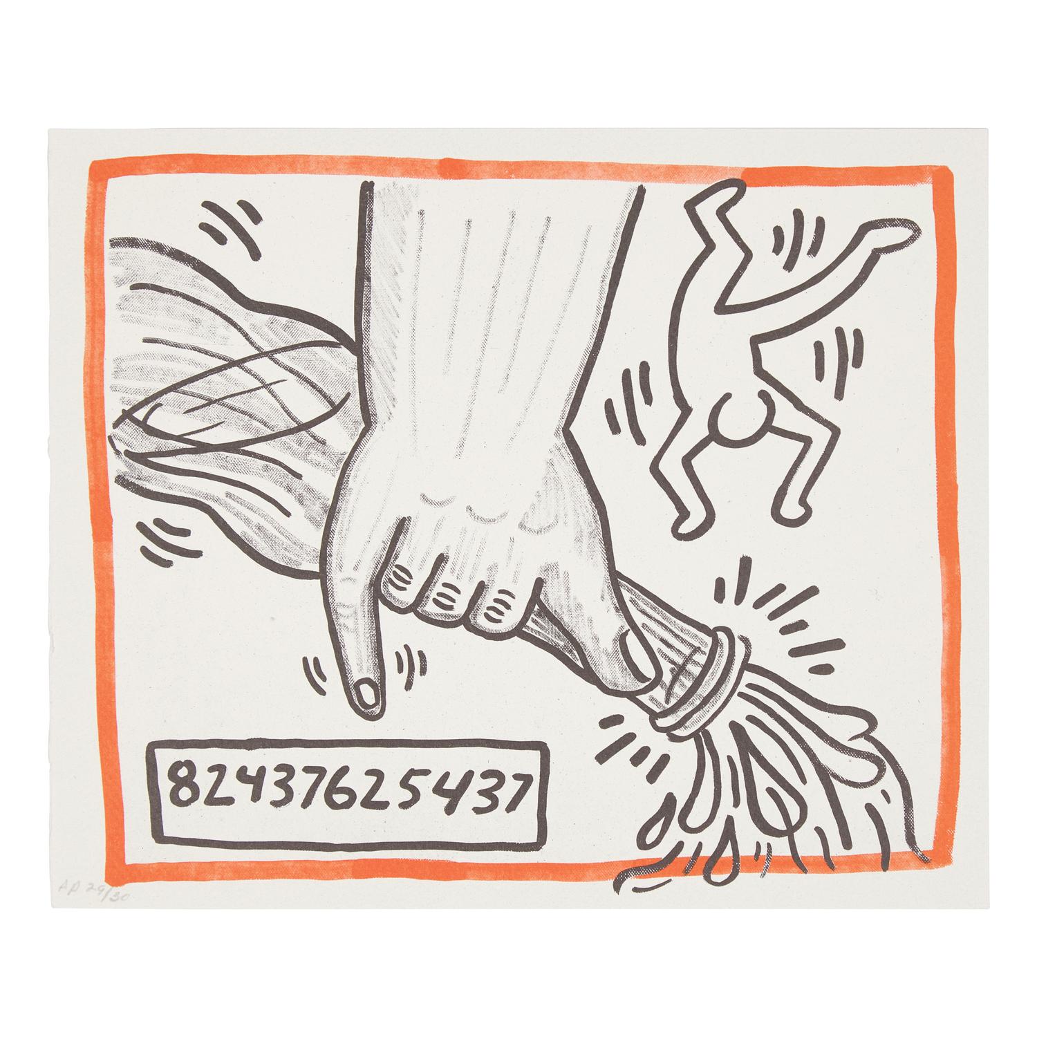 Keith Haring (American, 1958–1990) — A group of three works from Against all odds , 20 Drawings, 1990