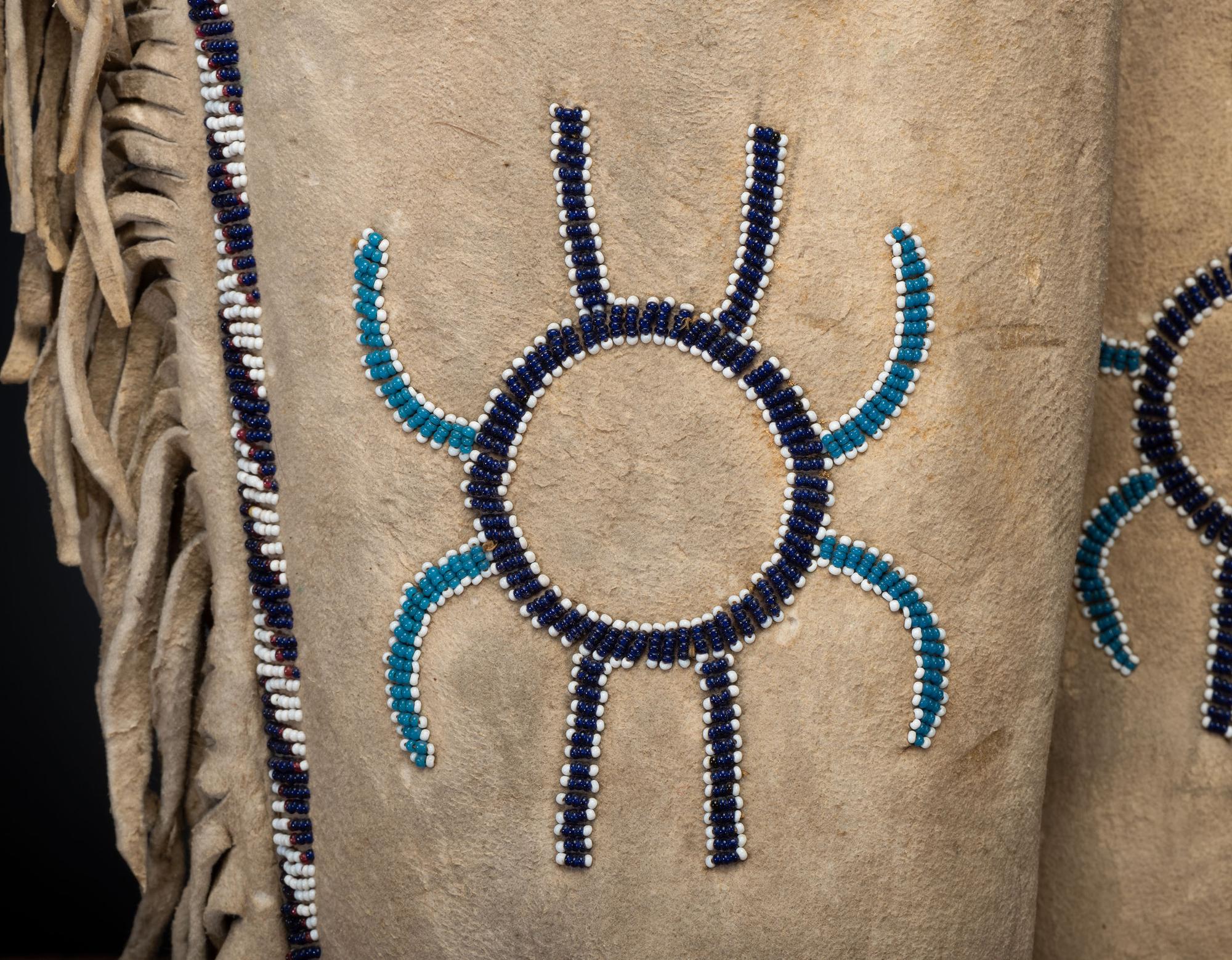 Apache Beaded Hide Moccasins, Signed by Geronimo