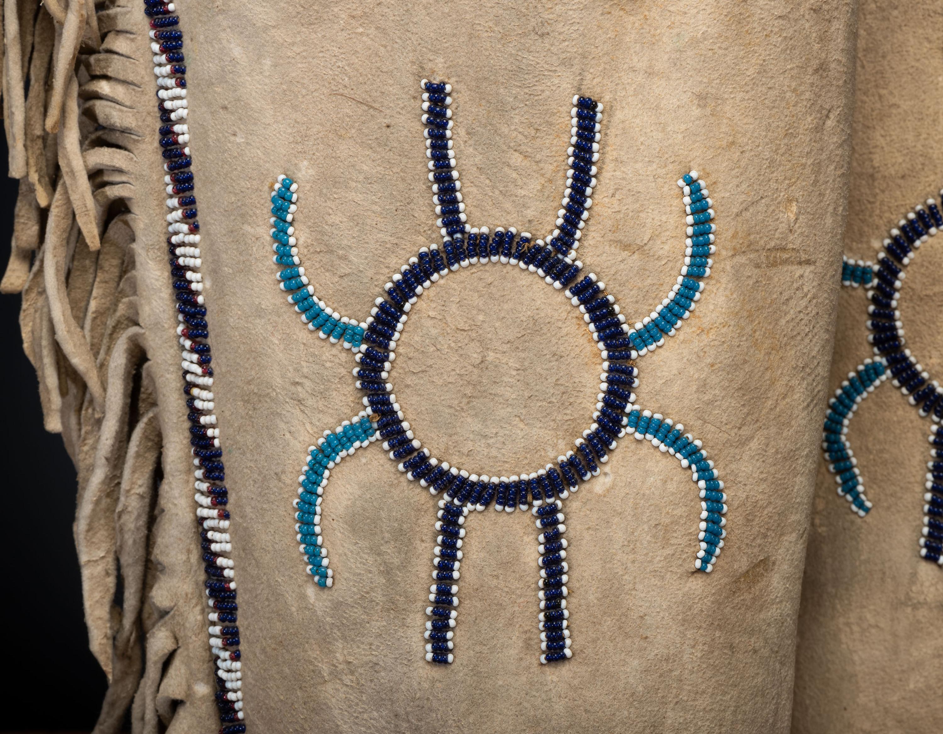Apache Beaded Hide Moccasins, Signed by Geronimo