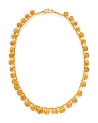 YELLOW GOLD AND CITRINE NECKLACE