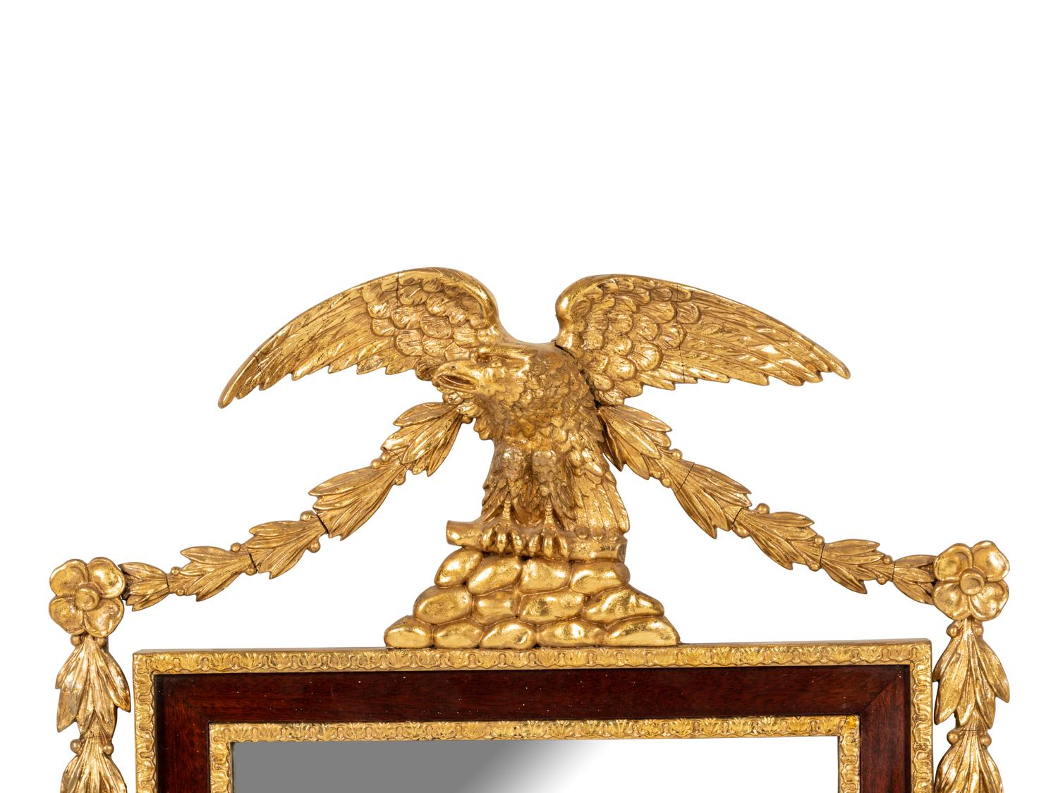 A Federal Style Parcel Gilt Mirror