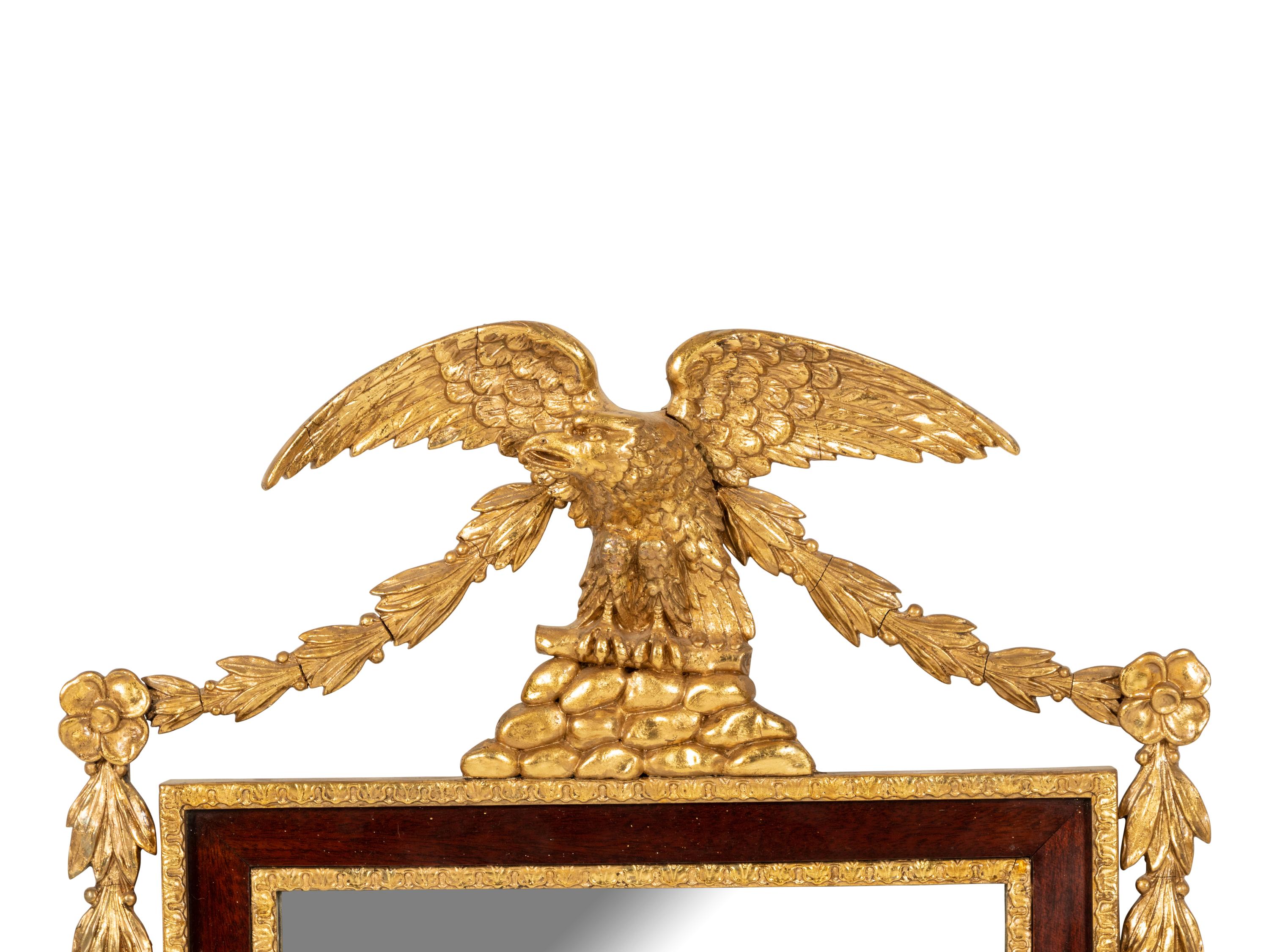 A Federal Style Parcel Gilt Mirror