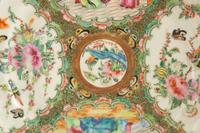 A Set of Ten Chinese Rose Medallion Porcelain Plates