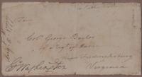 WASHINGTON, George (1732-1799). Address panel with autograph free frank signed ("G:o Washington"), as Commander in Chief of the Continental Army, 5 August 1777.
