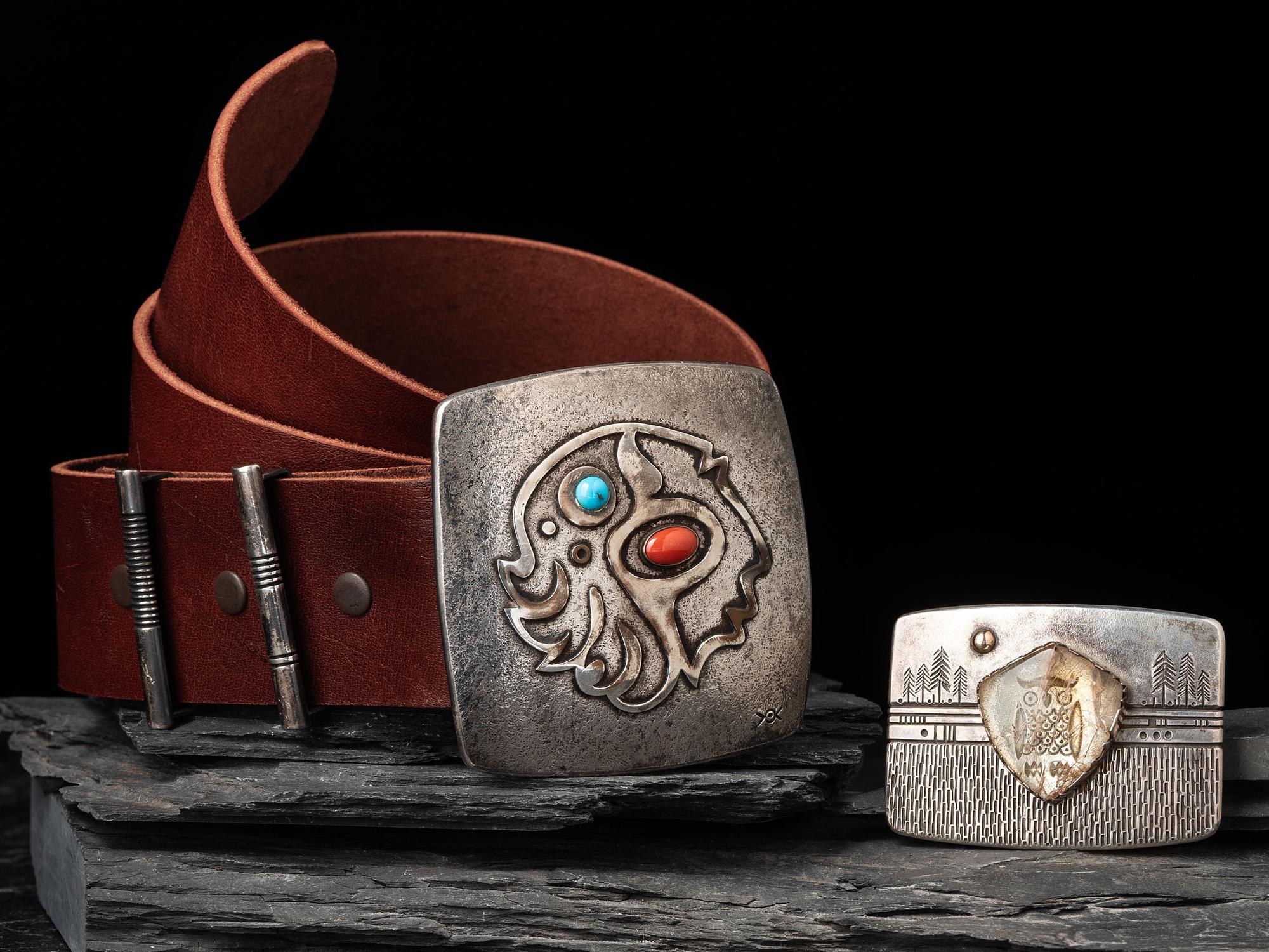 Pair of Silver Belt Buckles
