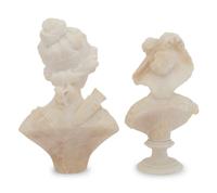 Two Italian Alabaster Busts