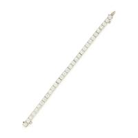 Diamond and Platinum Line Bracelet