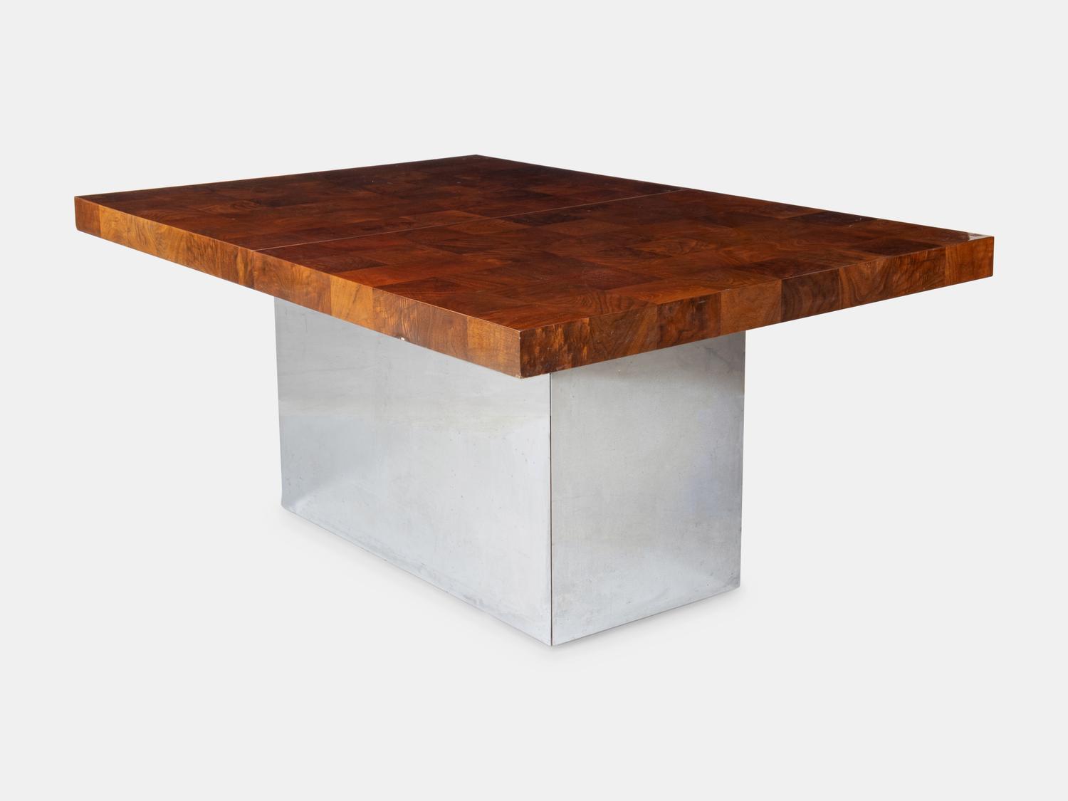 Patchwork Dining Table with Two Leaves Thayer Coggin, USA