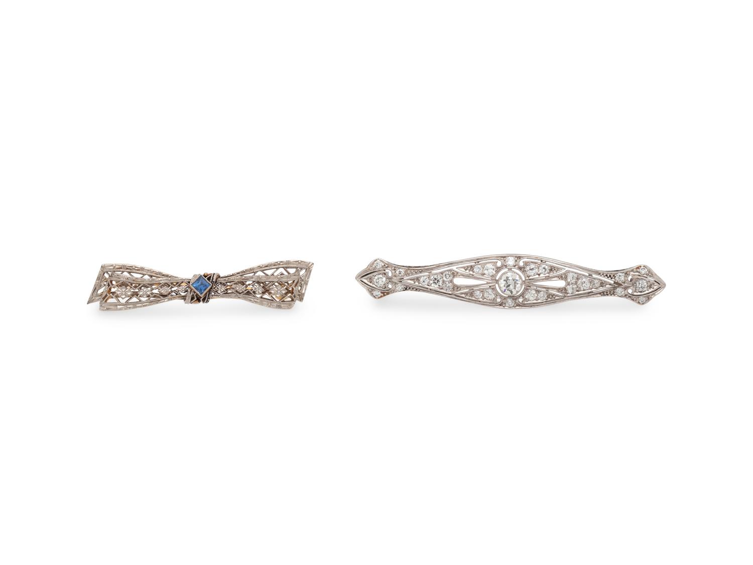 COLLECTION OF BAR BROOCHES