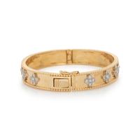 YELLOW GOLD AND DIAMOND BANGLE BRACELET