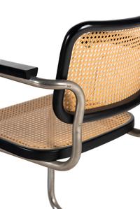 Pair of Cesca Chairs Stendig-Knoll, USA lacquered birch, chrome-plated steel, cane