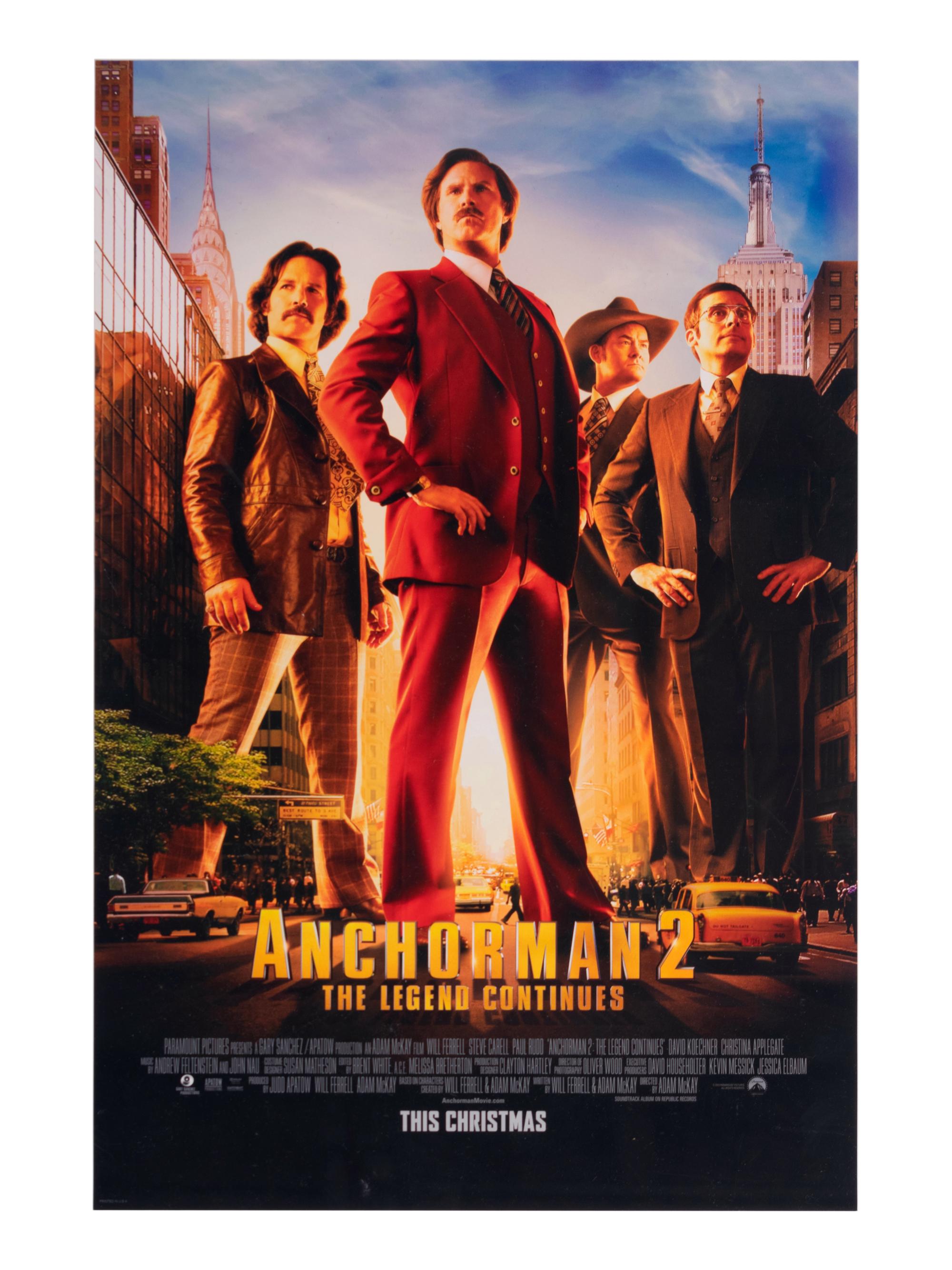 (Celebrity Memorabilia) FERELL, Will (1967). A group of approximately 68 items from Anchorman and Anchorman 2: The Legend Continues (Apatow Productions: 2004 and 2014), comprising: