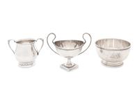 A Group of Three American Silver Sugar Bowls