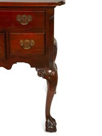 A Chippendale Style Carved Mahogany Dressing Table