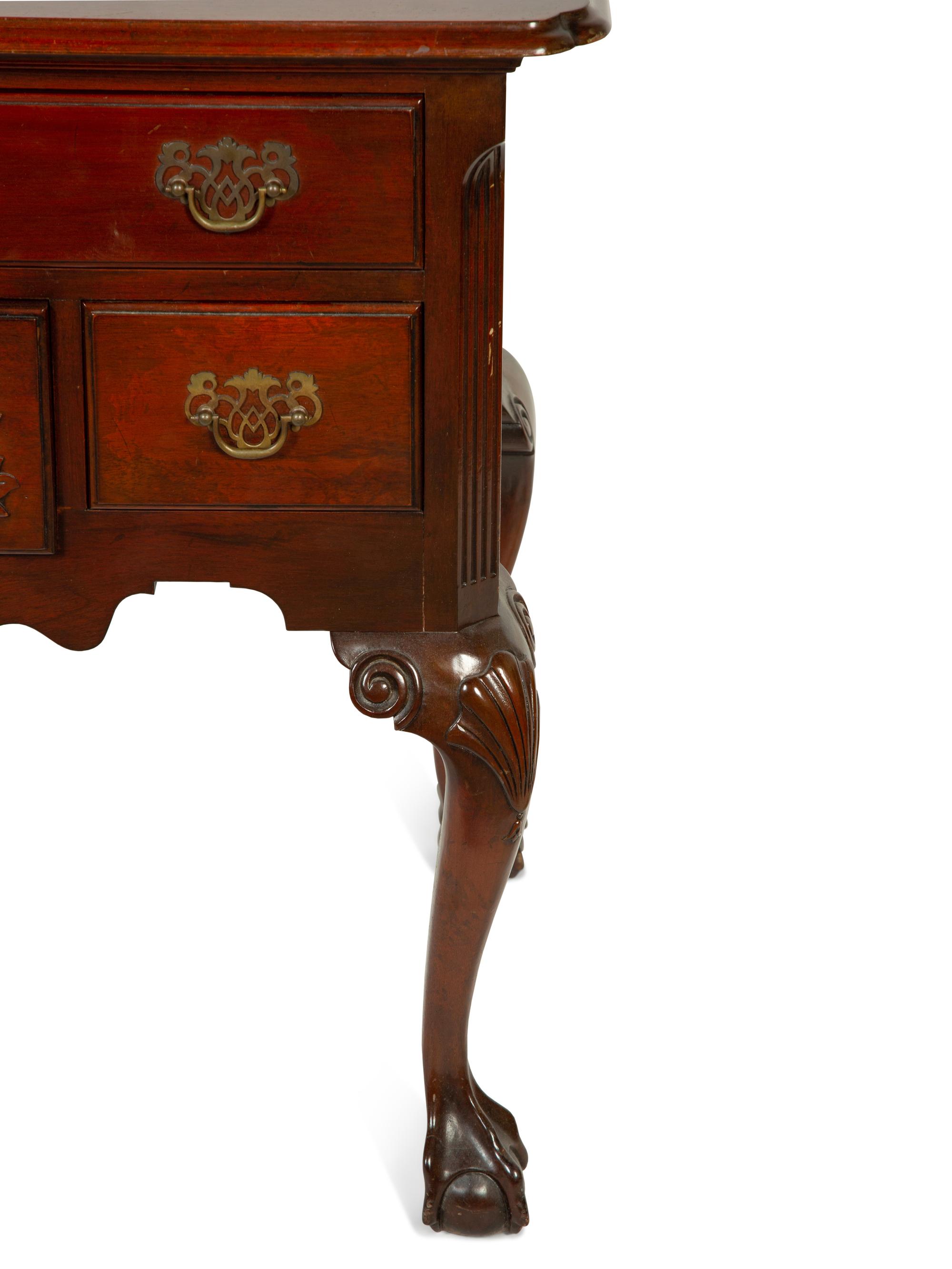 A Chippendale Style Carved Mahogany Dressing Table