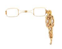 An 18 Karat Yellow Gold Lorgnette, French, 14.70 dwts.