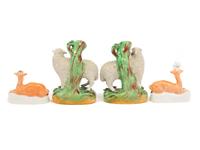 A Group of Four Staffordshire Figures