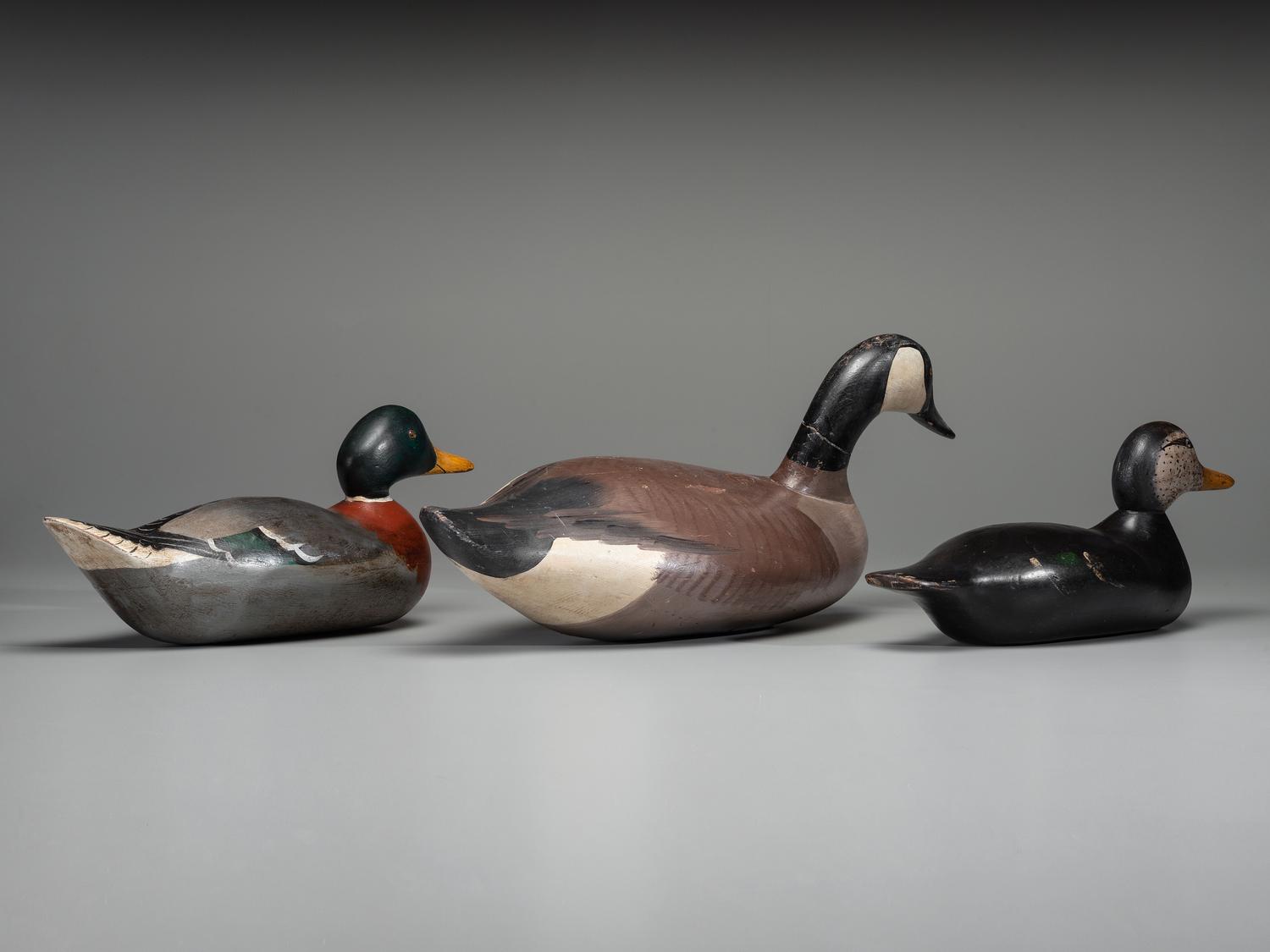 Three Carved and Painted Wood Decoys